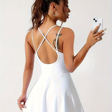 Caribbean - Moda sexy, faldas plisadas, cintura ajustada, escote profundo - Img 109673087