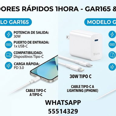 VARIEDAD DE CARGADORES DE CELULARES 1HORA, LOS MEJORES MODELOS, ENTREGA DE FACTURA, VARIEDAD DE ARTÍCULOS DE CELULARES - Img 120788335