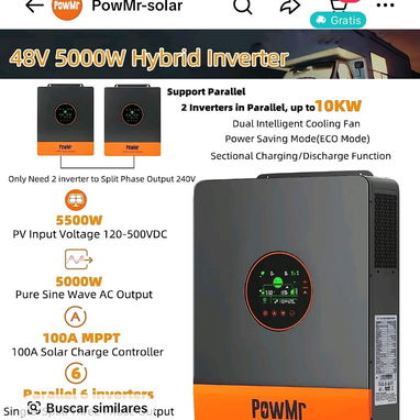 Inversor Híbrido 48V 5000W - Img 124156148