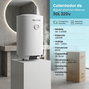 Calentador Eléctrico Milexus 30L | $180 USD | Transporte Gratis | Garantía Incluida | Confort en tu Ducha - Img 57660550