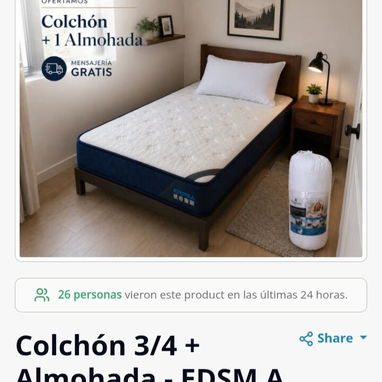 Venta de colchones d alta calidad y extremo confort. Interesados escribir al 56734610 - Img 122973585