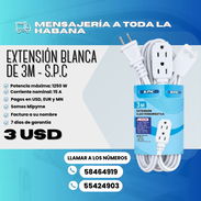 🔌 EXTENSIÓN BLANCA DE 3M - S.P.C 💲 Precio: 3.00 USD - Img 56703042