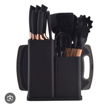 💜Set de utensilios de cocina de 19 piezas Silicona y mango de madera Precio: 30 - 3/7