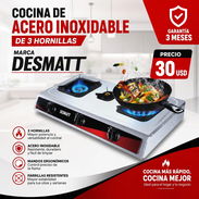 Cocina de acero inoxidable 3HORNILLAS - Img 57381588