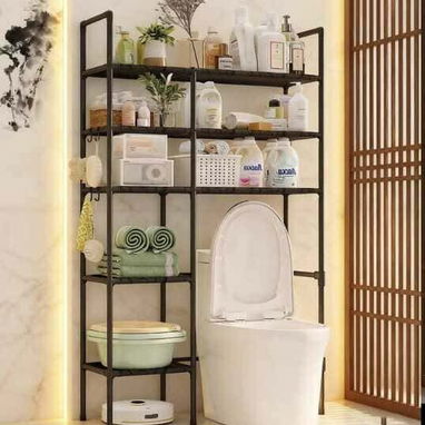 💥OFERTA💥 Organizador de baño de 5 niveles, diseñado para colocarse sobre la taza del baño. 🧺  💰28 USD - 2/2