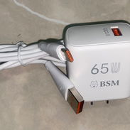 Kit de Cargador de Carga Rápida 65W BSM con Puerto QC3.0 e incluye Cable USB a Tipo-C de alta velocidad 15 USD - Img 58044178