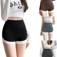 Short de licra de mujer para gyn talla unica Xl colores verde olivo y camelita y gris. Ideal para gyn. - Img 58050292