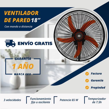 Ventiladores de pared de 18" con 1 año de garantía - 2/2