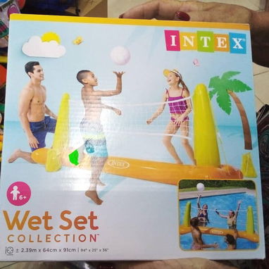 Red de voleibol inflable para piscinas con su pelota - 2/4