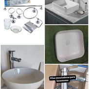 Lavamanos sobre encimera,pilas mezcladoras,set de accesorios de baño - Img 57682356