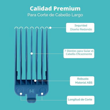 Set de 6 Peines Guía Extra Largos LAVEST para Máquina de Pelar - 3/3
