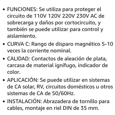 Breaker AC 63A - 2 Polos 110/220v (NUEVO) - 6/6