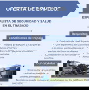 Oferta de empleo para Especialista de Seguridad y Salud en el Trabajo - Img 49339312