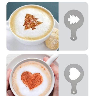 🎨 SET DE 16 PLANTILLAS PARA CAFÉ - ¡DECORA TU CAPPUCCINO! - Img 124255980