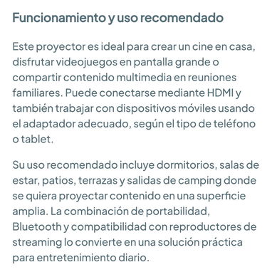 Proyector portátil HAPPRUN Full HD 1080P con Bluetooth y altavoces integrados 🌐 - Img 127581775