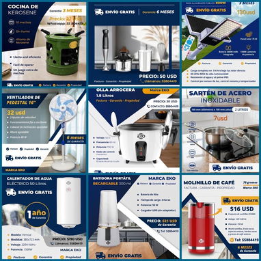⭐️ELECTRODOMÉSTICOS: Ollas, arrocera, refri, nevera, fogones, filtro, lavadora, batidoras, frezzer, freidora, ventilador - 3/9
