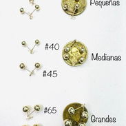 Dormilonas de oro 10k de diferentes precios y tamaños - Img 55439714