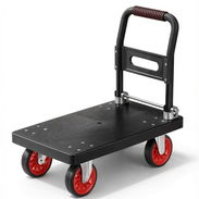 Carro Plataforma Plegable de Alta Resistencia 680 lb – Carretilla de Mano con Correa para Almacén, Jardín y Mudanzas - Img 56668074