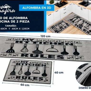 Set de 2 Alfombras para Cocina - 8/10