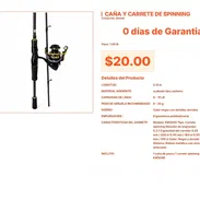 Set de Pesca Deportivo: Caña de 2.10m con Carrete de Bobina Metálica VPT#-0403 - Img 55667874