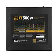 Nox 500W Alpha - Fuente de alimentación de 500 W, certificado 80 PLUS Bronze, PFC activo, 532747327 - Img 55741196
