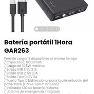 Batería portátil 1Hora GAR263. Compatible con todo tipo de dispositivo - Img 54459176