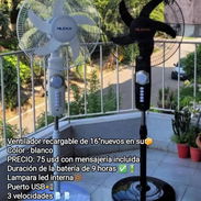 Ventilador Recargable de pedestal Milexus con mensajería incluida en toda la - Img 55493735