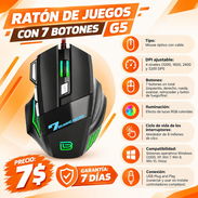 Ratón gaming G5 con 7 botones - Img 58134407