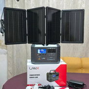 Combo de estación de energía 600 w,panel ,tres bombillos y un ventilador recargable - Img 54962145