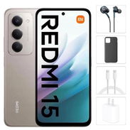 Teléfono Xiaomi Redmi 15, 6Gb Ram, 128Gb Almacenamiento, Con Cover, Mica y Audífonos - Gris 190 USD💵 - Img 54805012