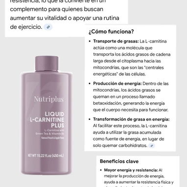 l carnitina farmasi beneficios L CARNITINE PLUS DE FARMACI*** en Diez de Octubre, La Habana, Cuba