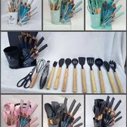 Set de Utensilios de Cocina de Silicona - 19 Piezas (cv) - Img 54435811