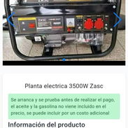 Planta eléctrica ZASC de 3500W, de gasolina, pero se puede adaptar a gas - Img 55524651