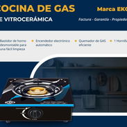 COCINA DE GAS DE VITROCERÁMICA MARCA EKO UN QUEMADOR* - Img 56960234