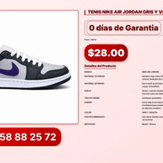 TENIS NIKE AIR JORDAN GRIS Y VIOLETA VPT#-0238 - Img 56829927