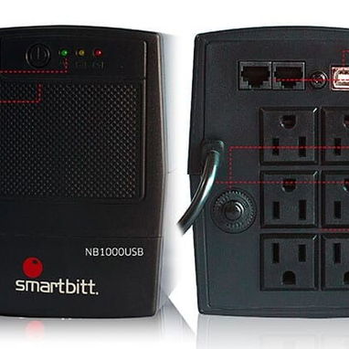 Backups Back-Ups Smartbitt NB1000 es un UPS interactivo de 1000 VA que ofrece respaldo de batería, regulación automática - 2/2