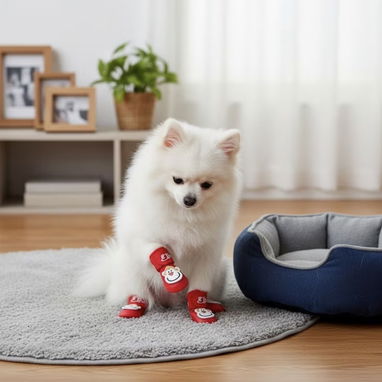Zapatos de goma impermeable para mascotas Protéjala del calor del suelo y el agua en tiempos de lluvia! Calidad de vida! - Img 124260435