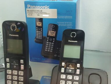 Teléfono inalámbrico Panasonic de 2 bases con contestadora y altavoz. Nuevo en caja. Mensajería disponible - Img main-image