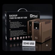 PARA BRINDARTE LA PROTECCIÓN QUÉ USTED NECESITA BACKUP 1500 VA 110V 900 W CON 2 BATERÍAS DE 12V 9AH NUEVO EN CAJA - Img 56983870