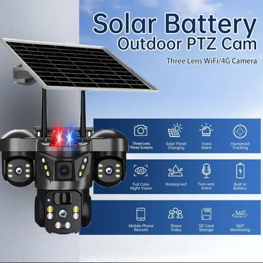 Cámara solar de 3 lentes wi-fi - Img 121752898
