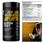 Alpha Test potenciador de testosterona de Muscletech 120 tabletas, 60 servicios 55595382 - Img 44069613