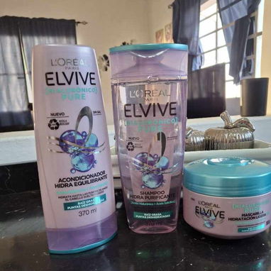 Shampoo Loreal, acondicionador y mascarilla Acido HIALIRONICO y Reconstruccion Total - Img 94480642