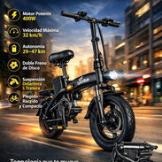 * Bicicleta Eléctrica Plegable LockRun 400W – Ruedas de 14" - Img 56772412