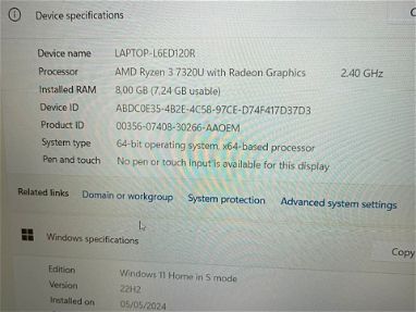 Laptop nueva a estrenar Ryzen 3 Serie 7000, 8gb ram ddr5 - Img 69104586