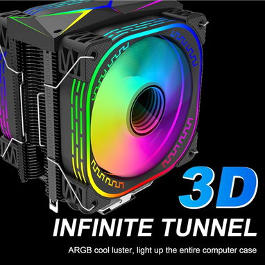 ❄️ DS 1800RPM PWM – Enfriador CPU RGB Gaming. Torre doble aluminio. Ventilador 120mm ❄️🌐 50.43 USD - 3/5