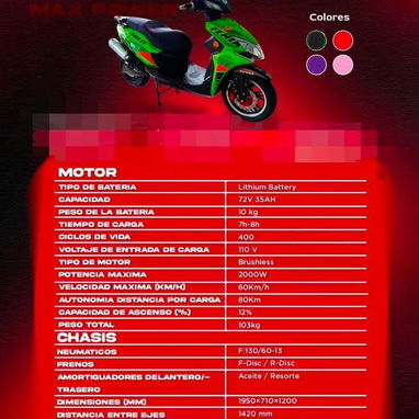 Moto eléctrica fénix sport - Img 119096816