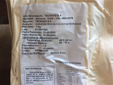 Paquetes de polvo de huevo deshidratado de 1kg - Img 69078065