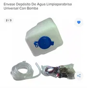 Deposito de agua de  limpiaparabrisas universal , con bomba y kit de instalación, - Img 49896210