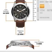 Reloj FOSSIL plataforma GRANT MOD. FS4813 Cronógrafo Caja 44mm CUARZO JAPONÉS Manillas cuero auténtico color marrón - Img 55080831