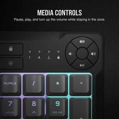 ⌨️🔥 TECLADO GAMING CORSAIR K55 CORE RGB USB TAMAÑO COMPLETO ANTIDERRAMES CONTROLES MULTIMEDIA ENVÍO DISPONIBLE-GARANTÍA - Img 118996063